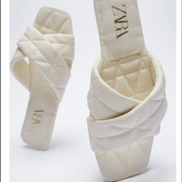 Zara Shoes - Zara quilted slides